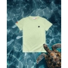 T-shirt damski Basic z żółwiem caretta - pistacjowy